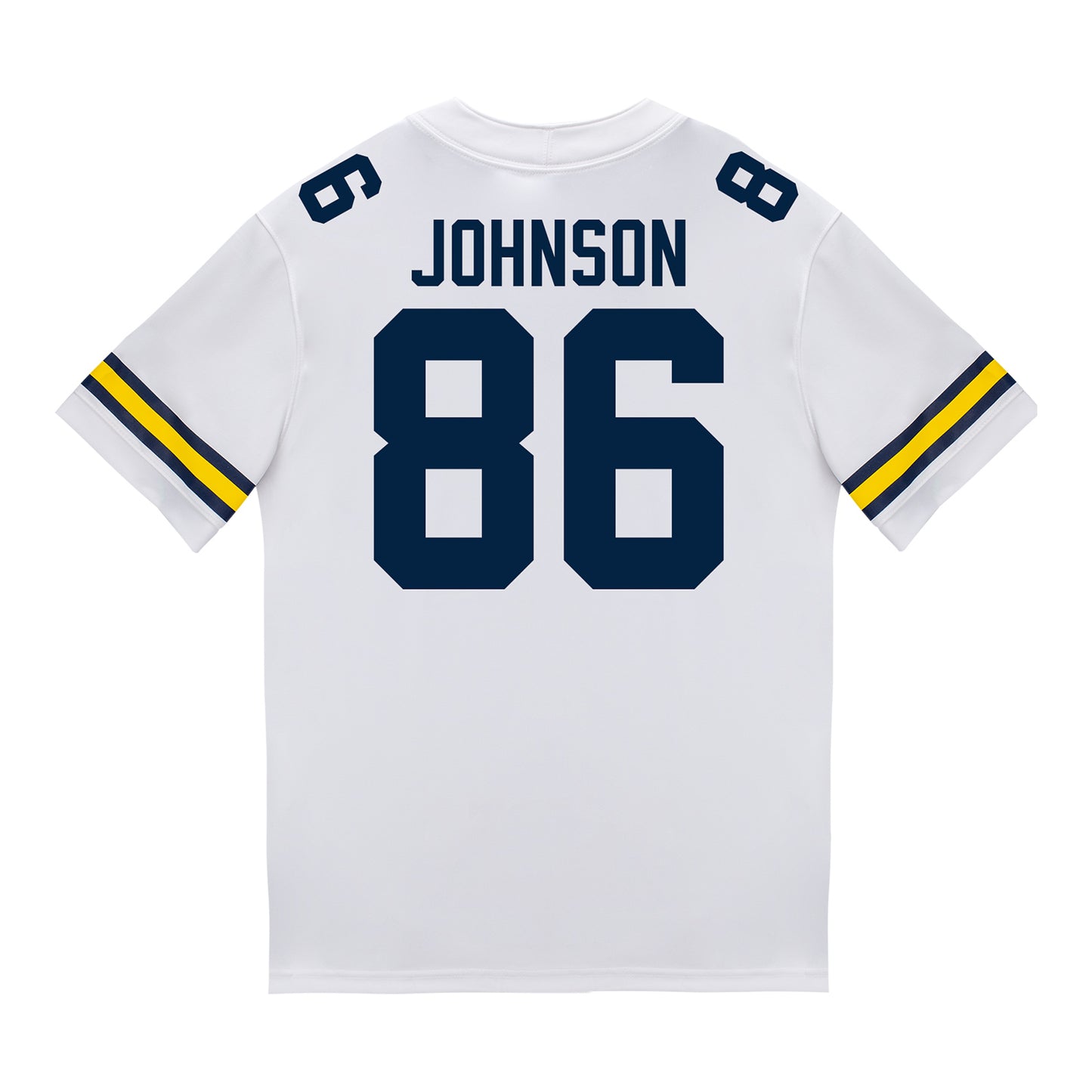 Michigan Wolverines #86 Travis Johnson Student Athlete White Football Jersey