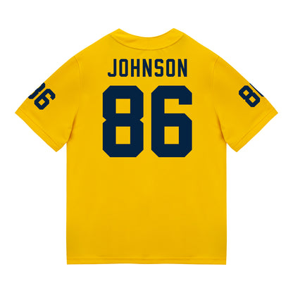 Michigan Wolverines #86 Travis Johnson Student Athlete Maize Football Jersey