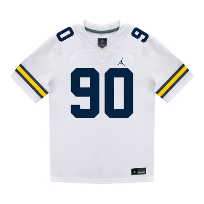 Michigan Wolverines #90 John Henry Daley Student Athlete White Football Jersey