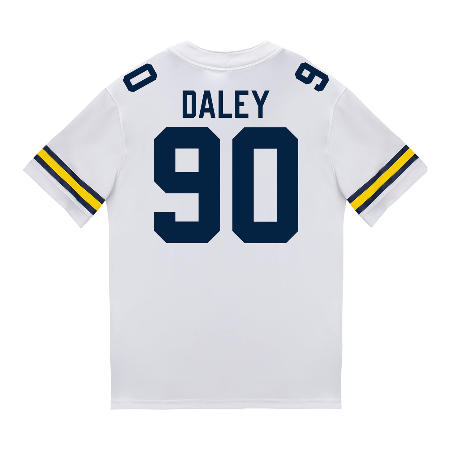 Michigan Wolverines #90 John Henry Daley Student Athlete White Football Jersey