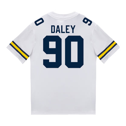 Michigan Wolverines #90 John Henry Daley Student Athlete White Football Jersey
