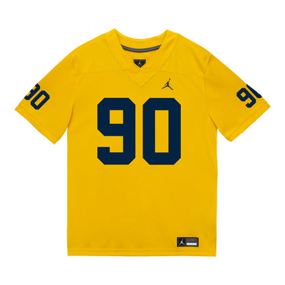 Michigan Wolverines #90 John Henry Daley Student Athlete Maize Football Jersey