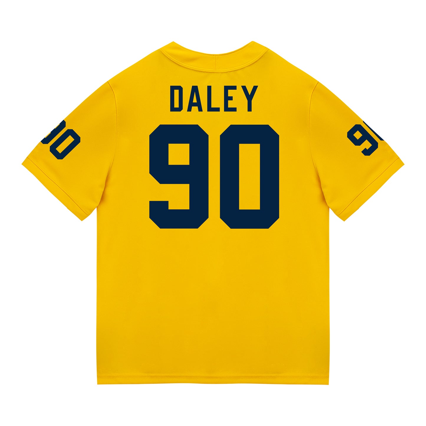 Michigan Wolverines #90 John Henry Daley Student Athlete Maize Football Jersey