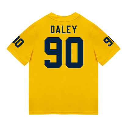 Michigan Wolverines #90 John Henry Daley Student Athlete Maize Football Jersey