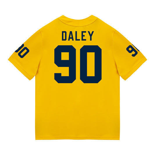 Michigan Wolverines #90 John Henry Daley Student Athlete Maize Football Jersey