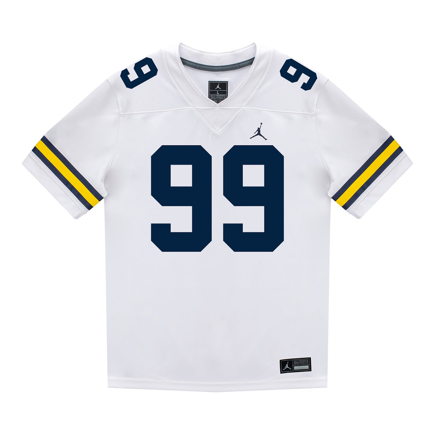Michigan Wolverines #99 Trey Butkowski Student Athlete White Football Jersey