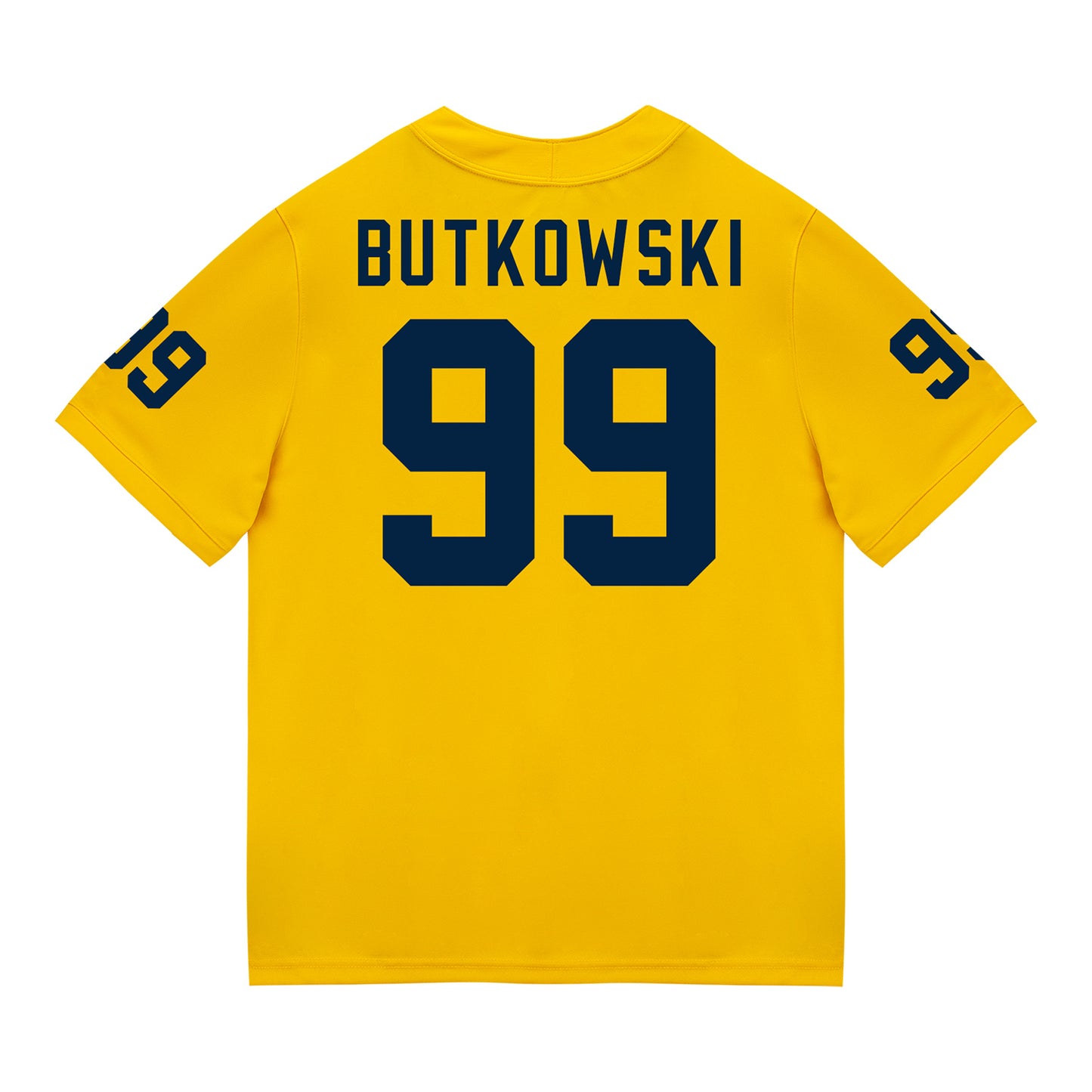 Michigan Wolverines #99 Trey Butkowski Student Athlete Maize Football Jersey