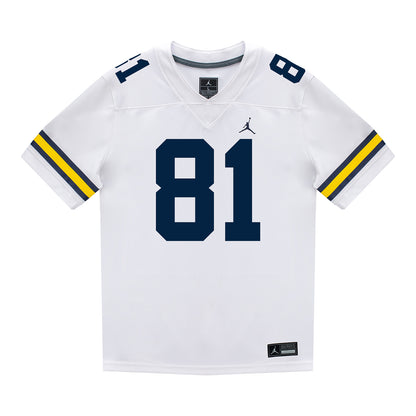 Michigan Wolverines #81 Jamar Browder Student Athlete White Football Jersey