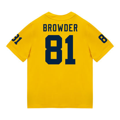 Michigan Wolverines #81 Jamar Browder Student Athlete Maize Football Jersey