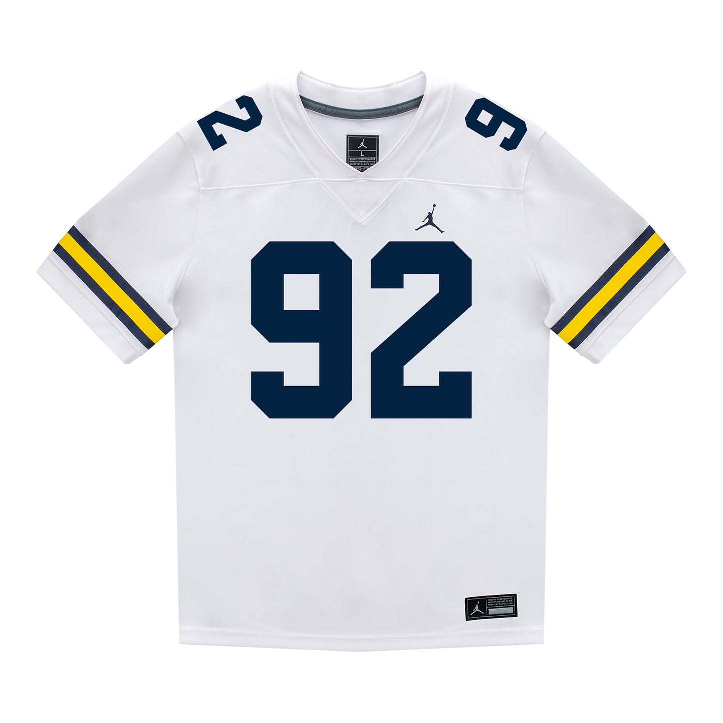 Michigan Wolverines #92 Ted Hammond Student Athlete White Football Jersey
