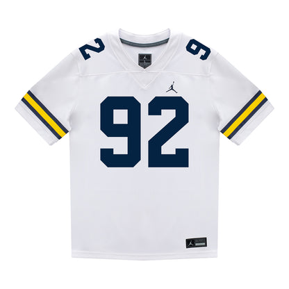 Michigan Wolverines #92 Ted Hammond Student Athlete White Football Jersey