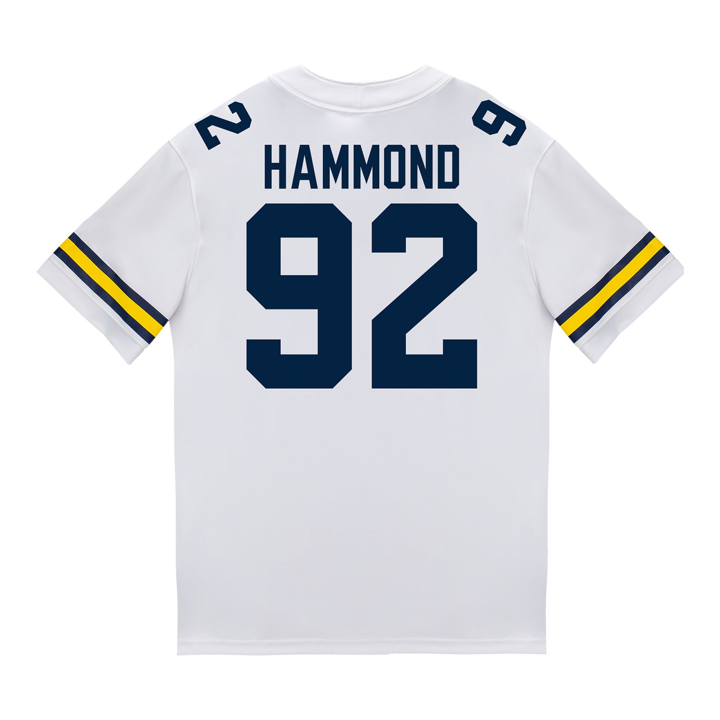 Michigan Wolverines #92 Ted Hammond Student Athlete White Football Jersey