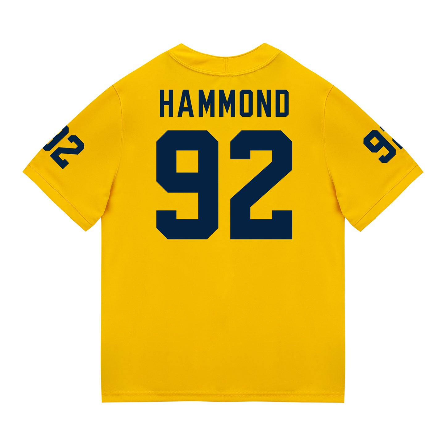 Michigan Wolverines #92 Ted Hammond Student Athlete Maize Football Jersey