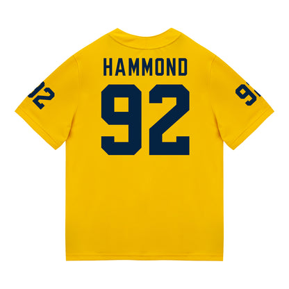 Michigan Wolverines #92 Ted Hammond Student Athlete Maize Football Jersey