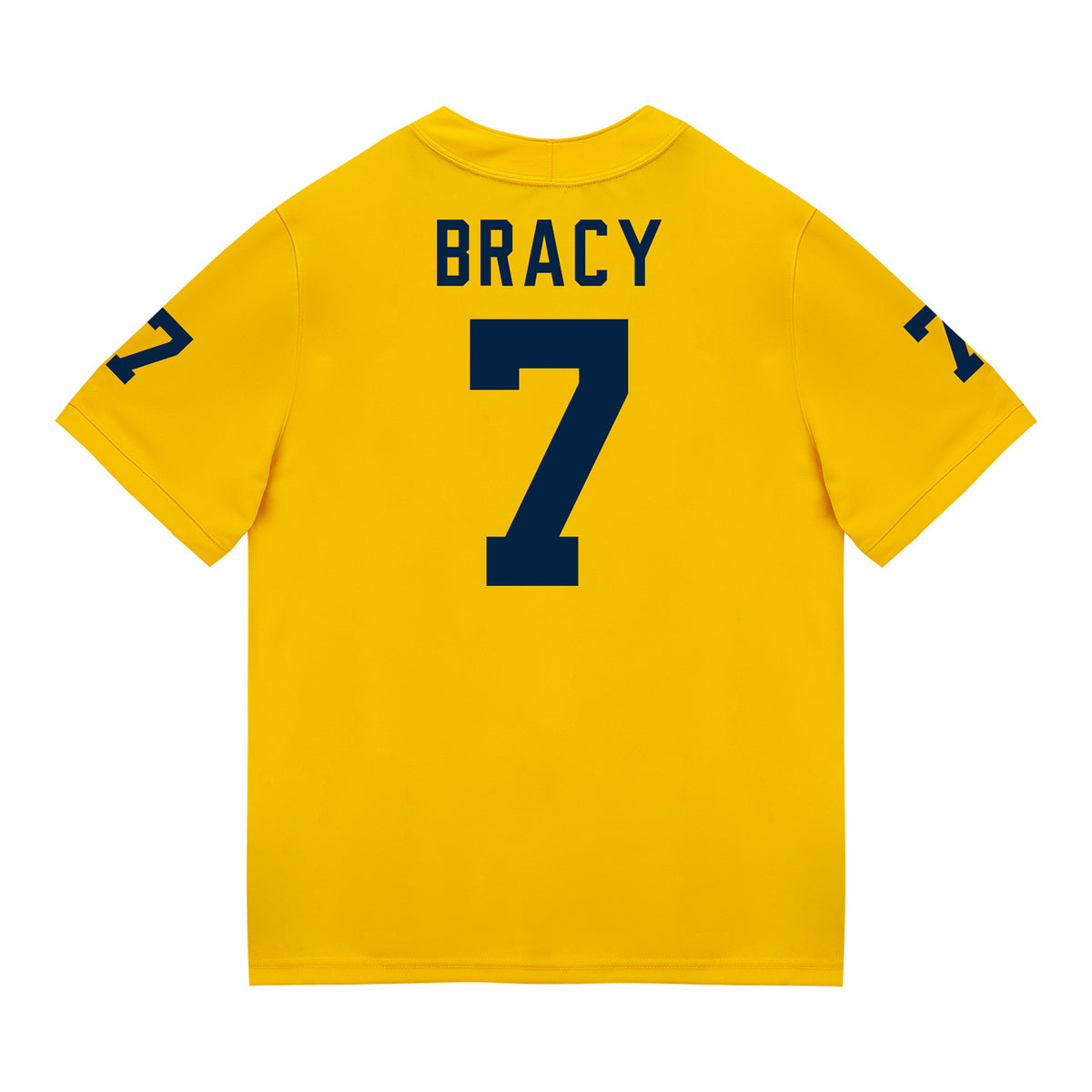 Michigan Wolverines #7 Chris Bracy Student Athlete Maize Football Jersey