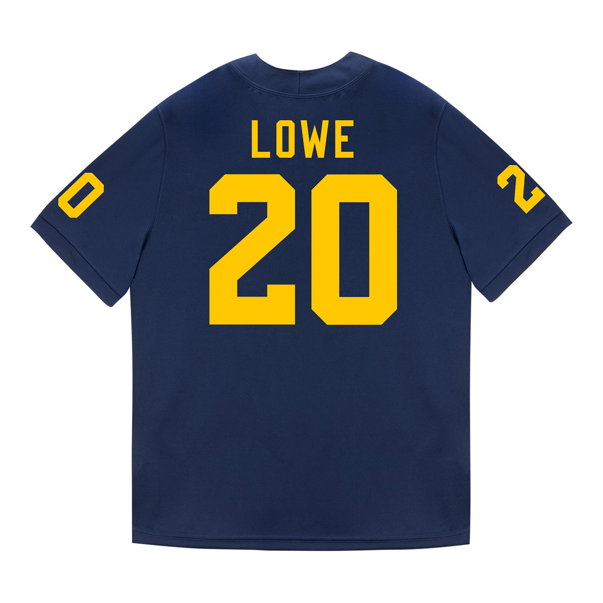 Michigan Wolverines #20 Jeremiah Lowe Student Athlete Blue Football Jersey
