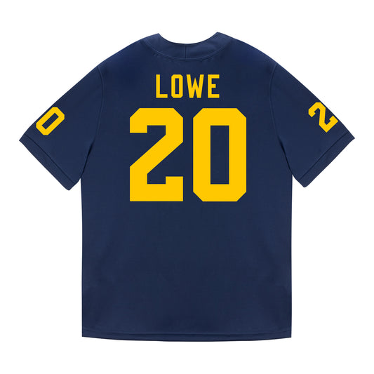 Michigan Wolverines #20 Jeremiah Lowe Student Athlete Blue Football Jersey