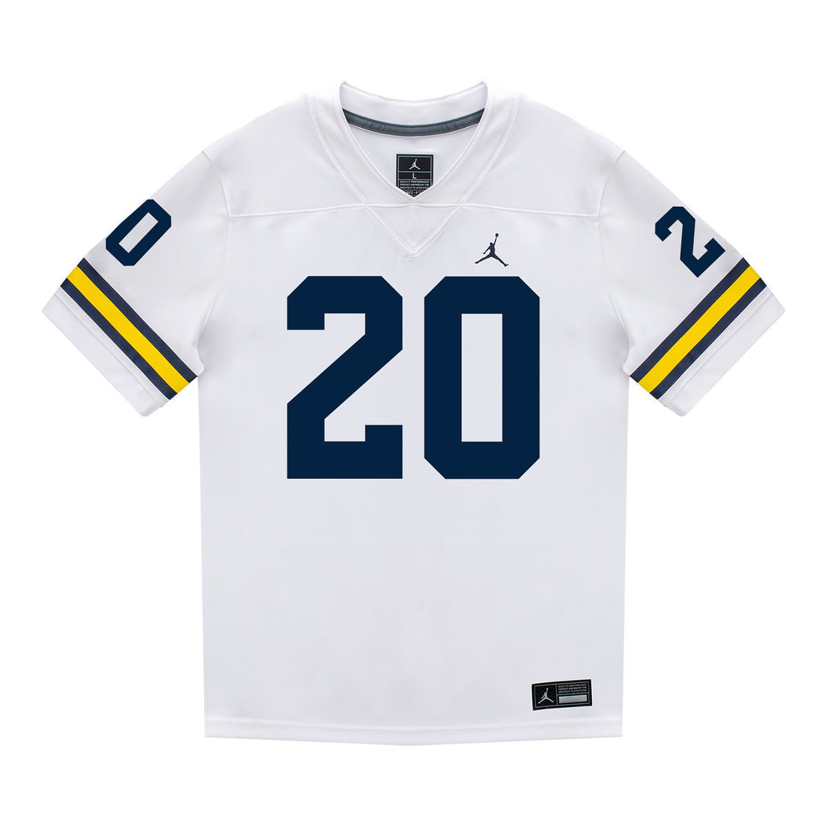 Michigan Wolverines #20 Jeremiah Lowe Student Athlete White Football Jersey