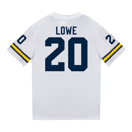 Michigan Wolverines #20 Jeremiah Lowe Student Athlete White Football Jersey
