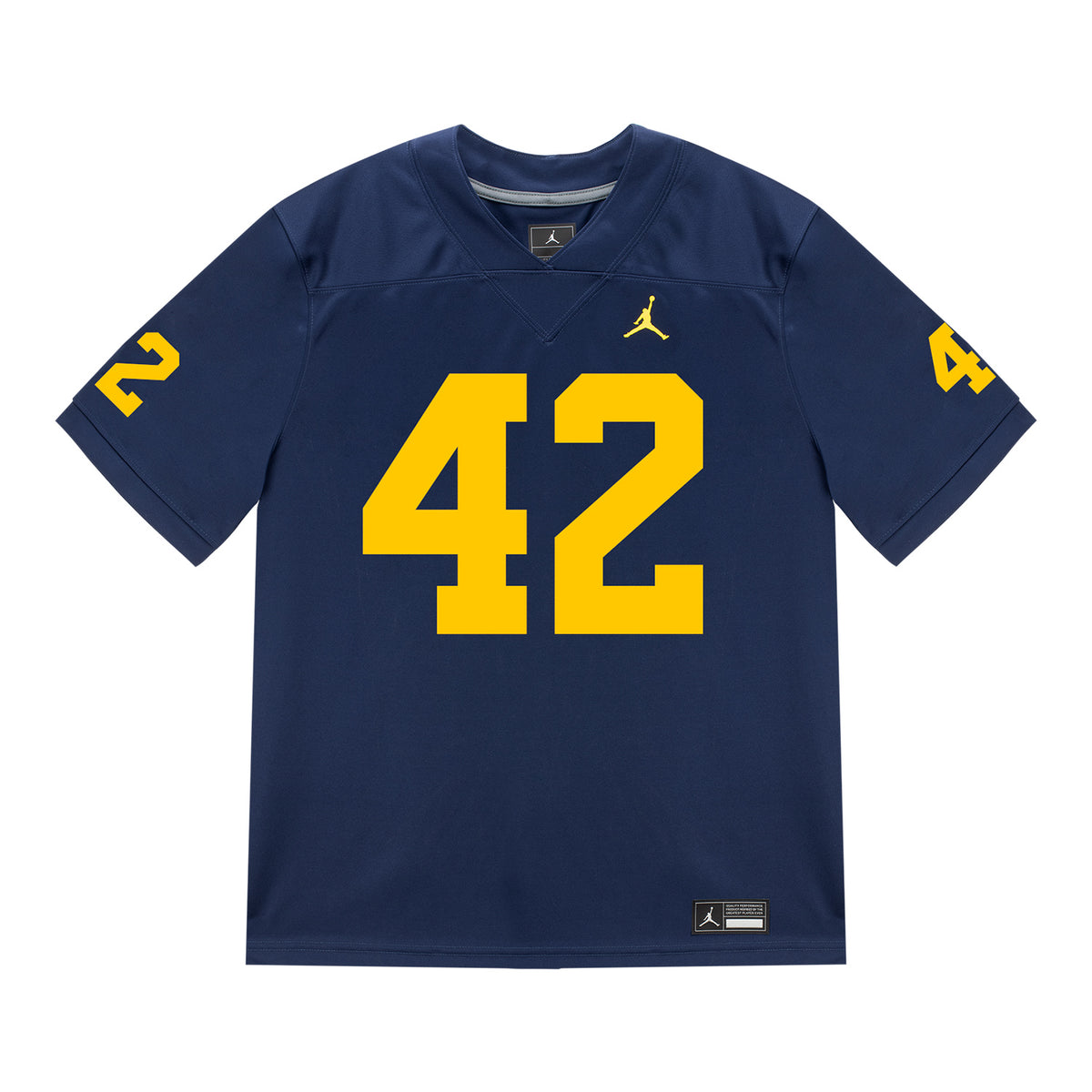 Michigan Wolverines #42 Jeffery Chukwu Student Athlete Blue Football Jersey
