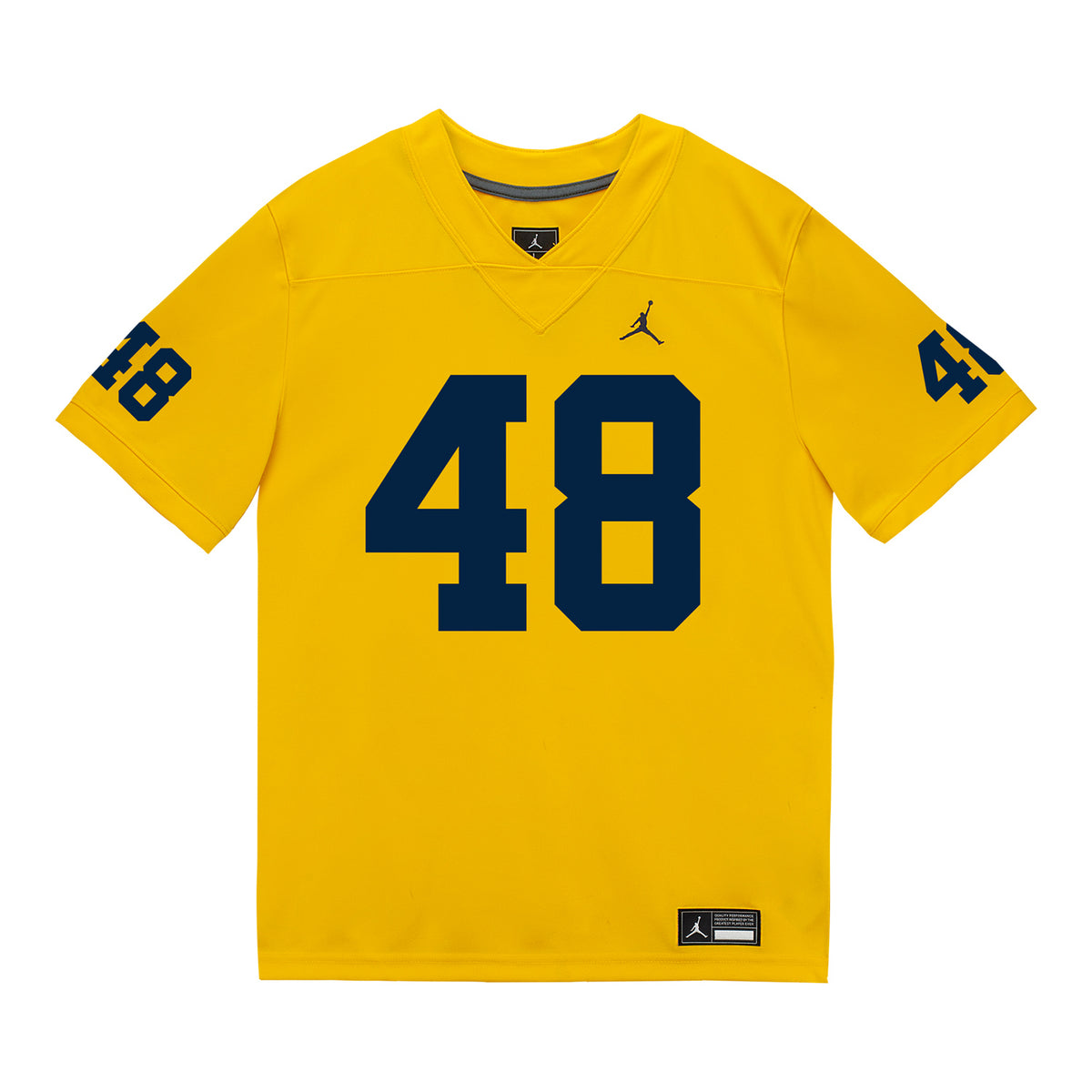 Michigan Wolverines #49 Adam Bazzi Student Athlete Maize Football Jersey