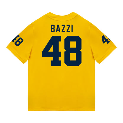 Michigan Wolverines #49 Adam Bazzi Student Athlete Maize Football Jersey
