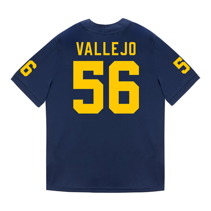 Michigan Wolverines #56 Allister Vallejo Student Athlete Blue Football Jersey