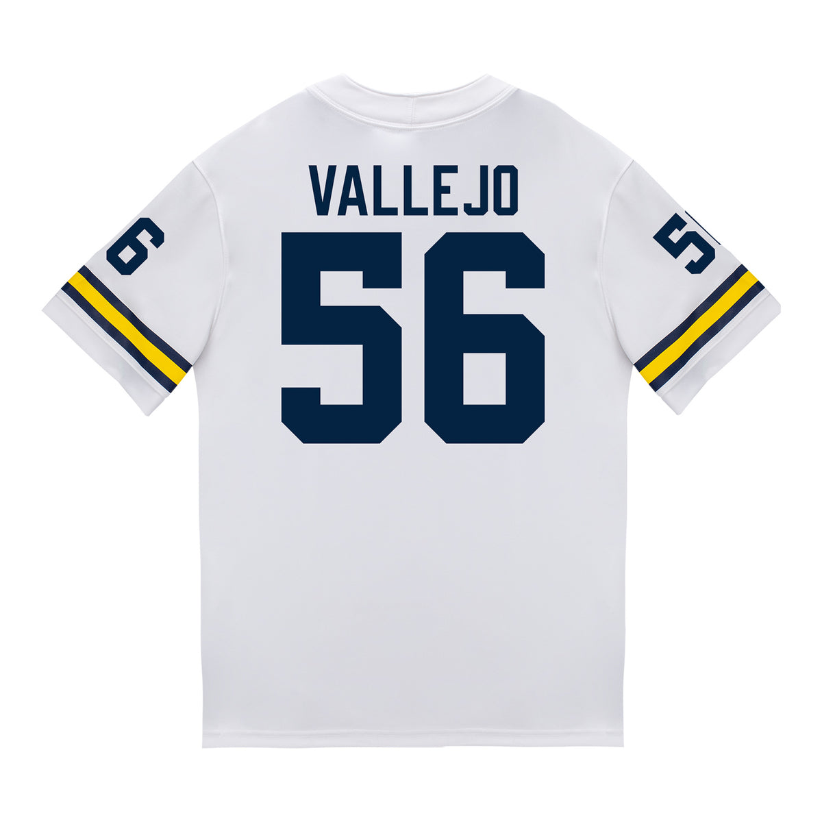 Michigan Wolverines #56 Allister Vallejo Student Athlete White Football Jersey