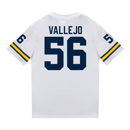Michigan Wolverines #56 Allister Vallejo Student Athlete White Football Jersey