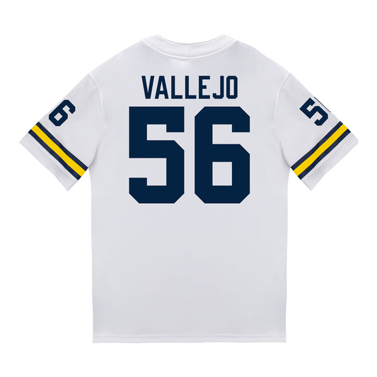 Michigan Wolverines #56 Allister Vallejo Student Athlete White Football Jersey