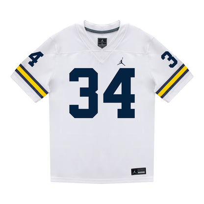 Michigan Wolverines #34 John Weidenbach Student Athlete White Football Jersey