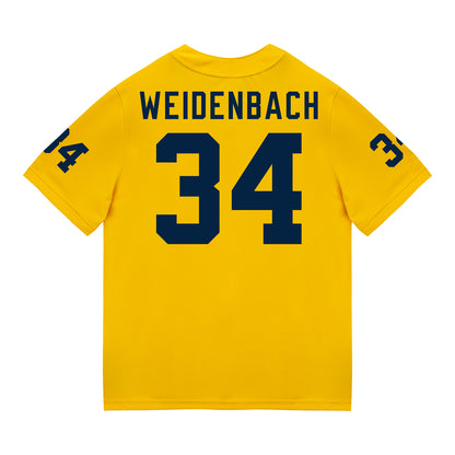 Michigan Wolverines #34 John Weidenbach Student Athlete Maize Football Jersey