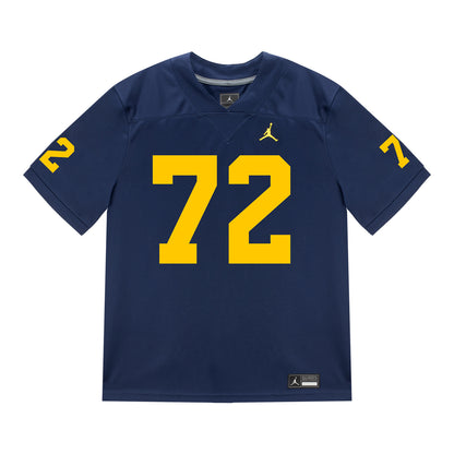 Michigan Wolverines #72 Peter Donini Student Athlete Blue Football Jersey