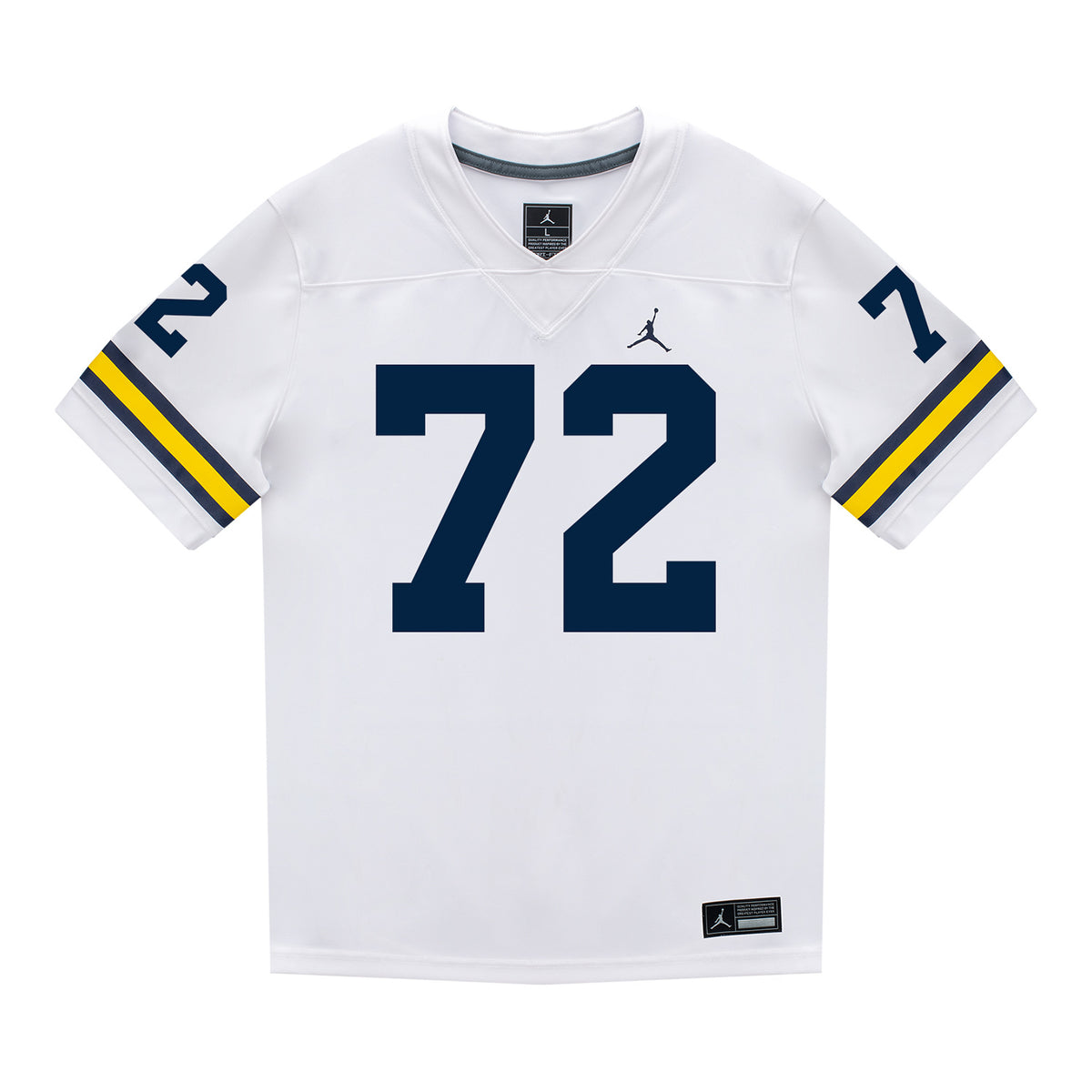 Michigan Wolverines #72 Peter Donini Student Athlete White Football Jersey