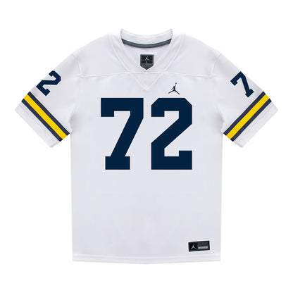 Michigan Wolverines #72 Peter Donini Student Athlete White Football Jersey
