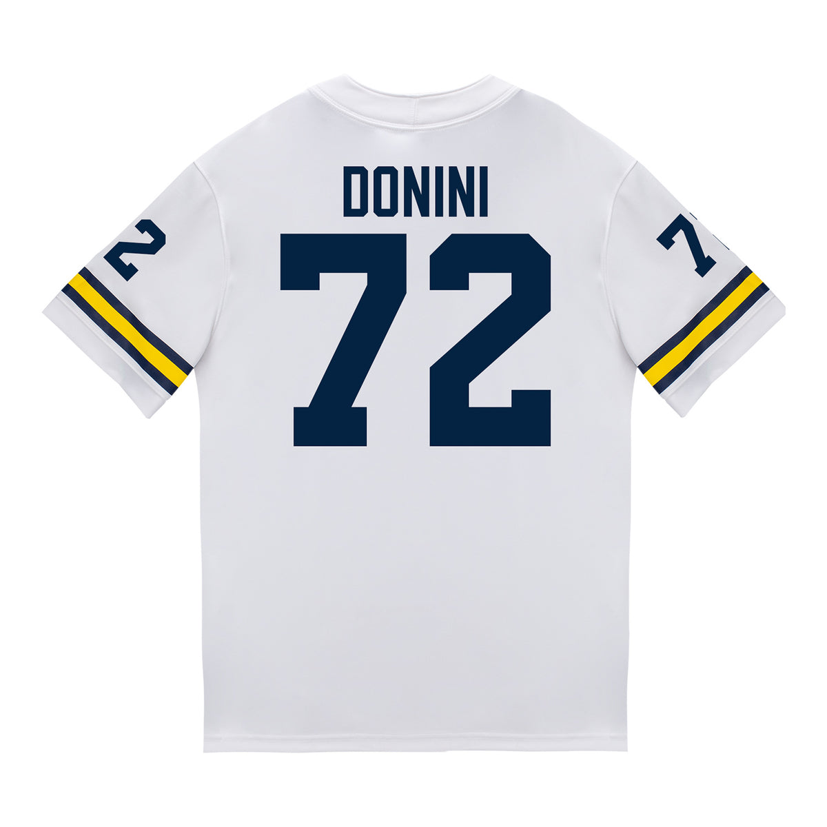 Michigan Wolverines #72 Peter Donini Student Athlete White Football Jersey