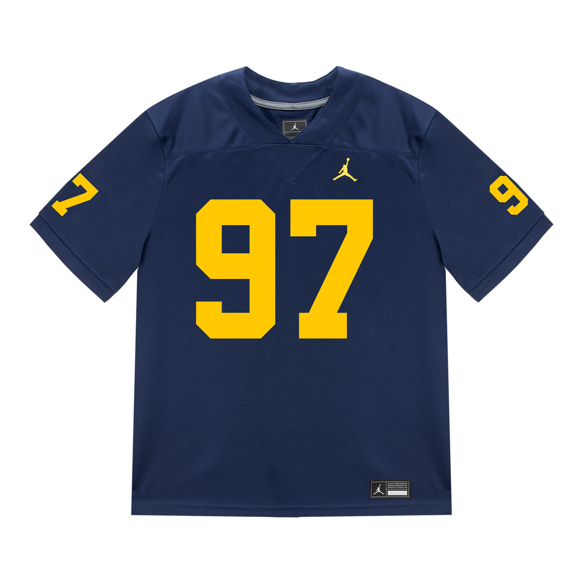 Michigan Wolverines #97 Titan Davis Student Athlete Blue Football Jersey