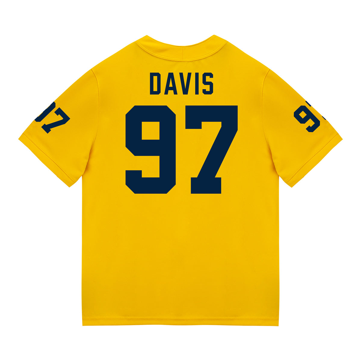 Michigan Wolverines #97 Titan Davis Student Athlete Maize Football Jersey