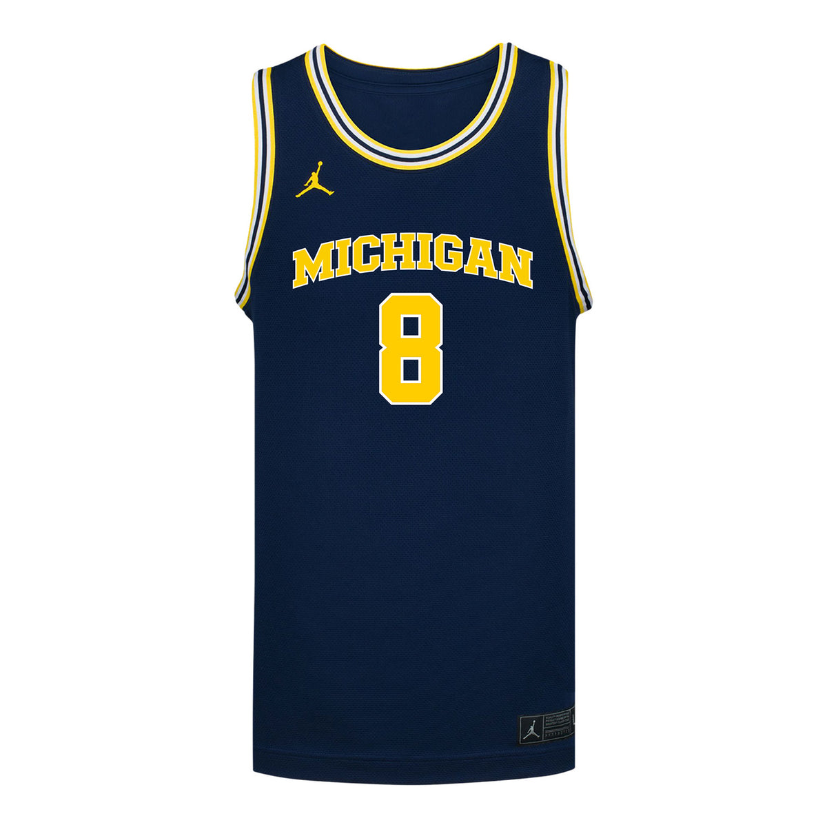 Michigan Wolverines #8 Quinn Costello Student Athlete Blue Basketball Jersey