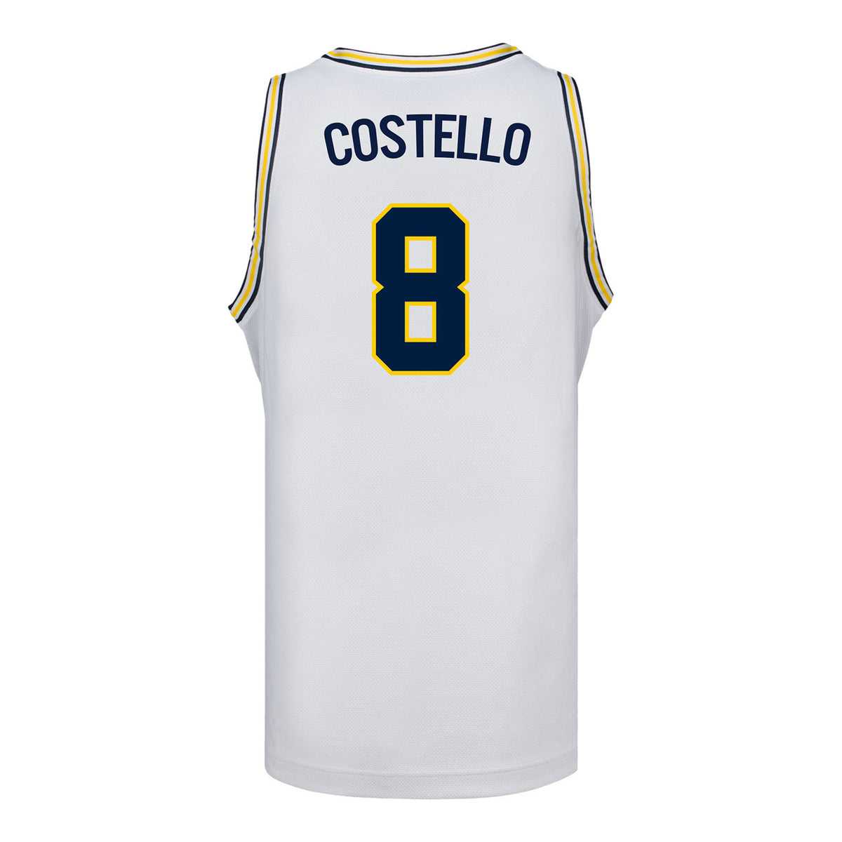 Michigan Wolverines #8 Quinn Costello Student Athlete White Basketball Jersey