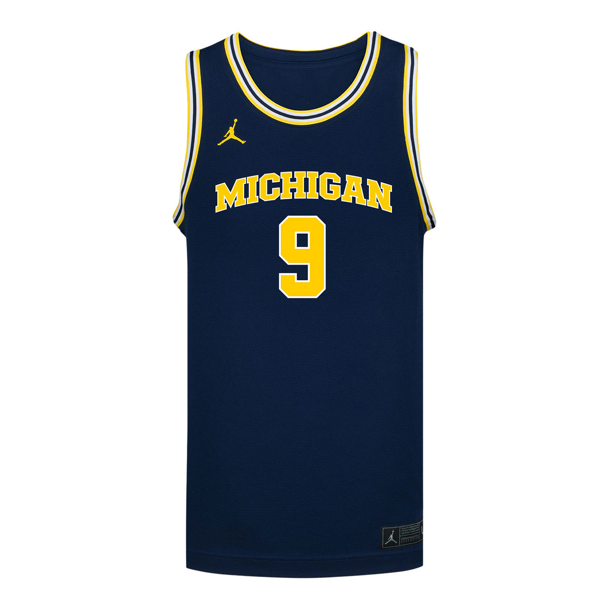 Michigan Wolverines #9 Marcus Moller Student Athlete Blue Basketball Jersey