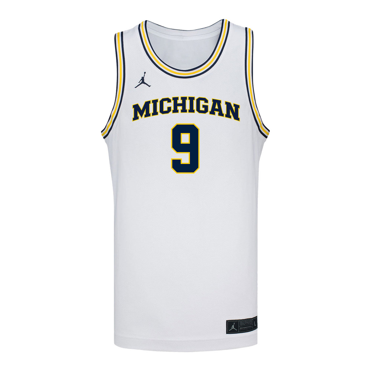 Michigan Wolverines #9 Marcus Moller Student Athlete White Basketball Jersey