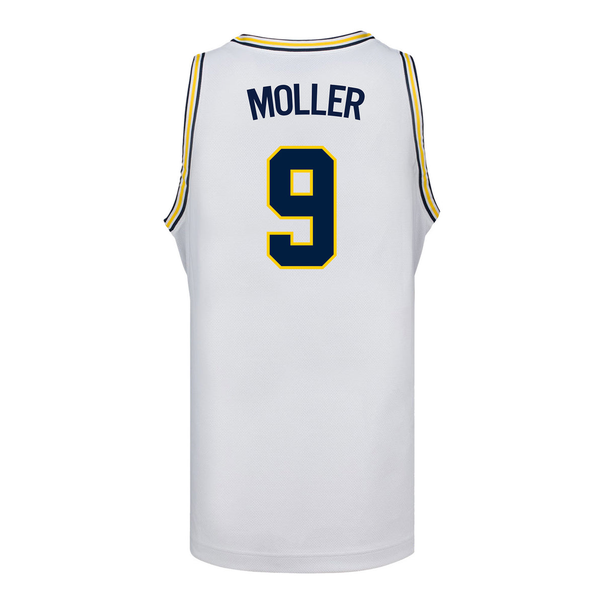 Michigan Wolverines #9 Marcus Moller Student Athlete White Basketball Jersey