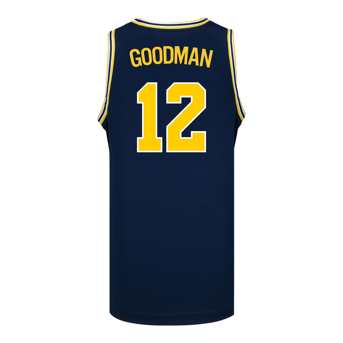 Michigan Wolverines #12 Oscar Goodman Student Athlete Blue Basketball Jersey