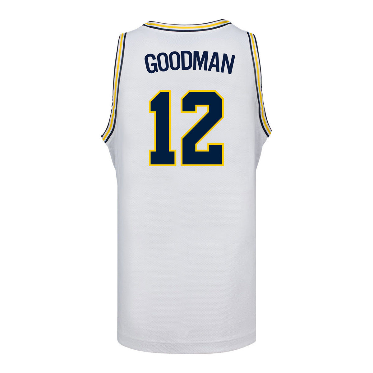 Michigan Wolverines #12 Oscar Goodman Student Athlete White Basketball Jersey