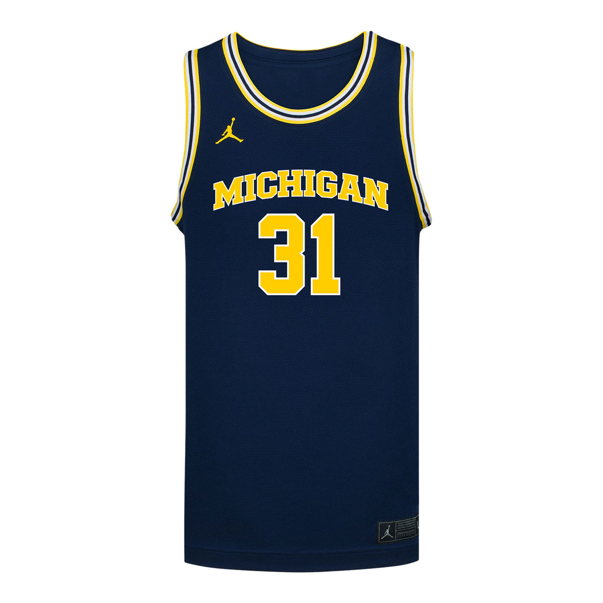 Michigan Wolverines #31 Harrison Hochberg Student Athlete Blue Basketball Jersey