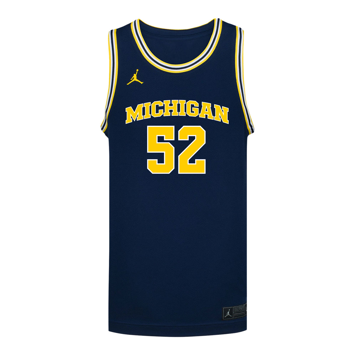 Michigan Wolverines #52 Moustapha Thiam Student Athlete Blue Basketball Jersey