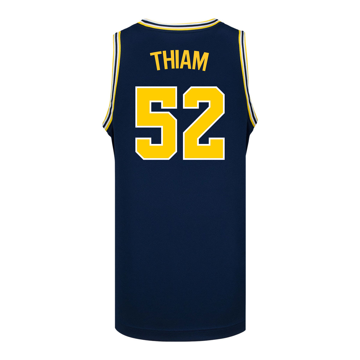 Michigan Wolverines #52 Moustapha Thiam Student Athlete Blue Basketball Jersey