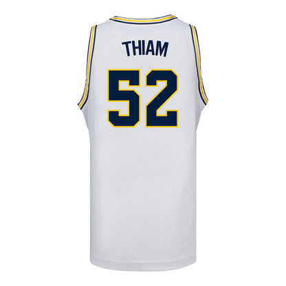 Michigan Wolverines #52 Moustapha Thiam Student Athlete White Basketball Jersey