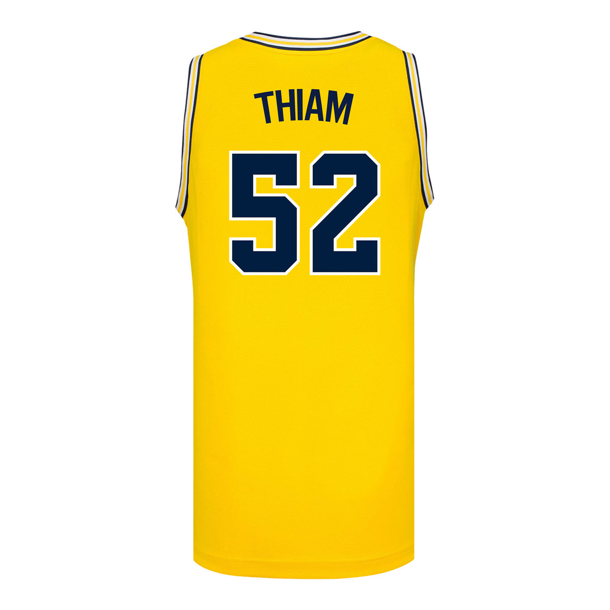 Michigan Wolverines #52 Moustapha Thiam Student Athlete Maize Basketball Jersey
